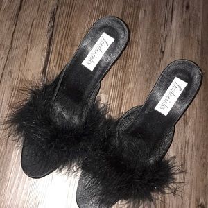 Fredricks of Hollywood fluffy heels